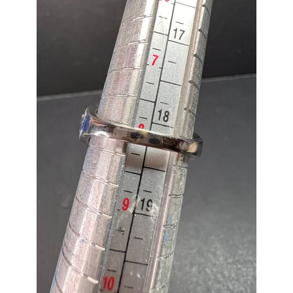 NEW script stone and citrine stainless steel ring size 8 - Picture 8 of 14